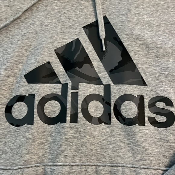NWOT Adidas grey hooded sweatshirt - Picture 3 of 4